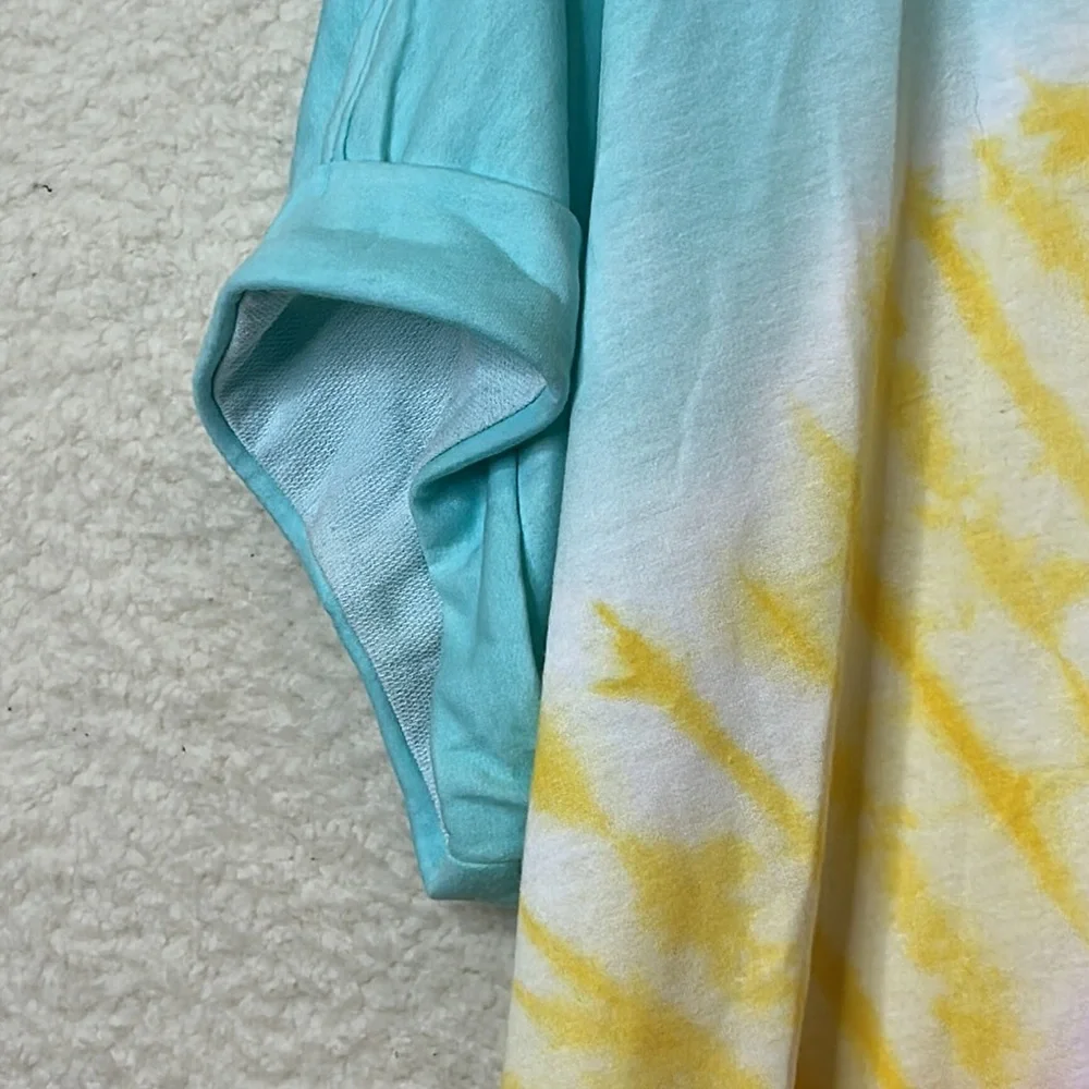 Crown & Ivy Womens tie-dye stretch tunic length top blouse oversized 3X PLUS - Picture 4 of 9